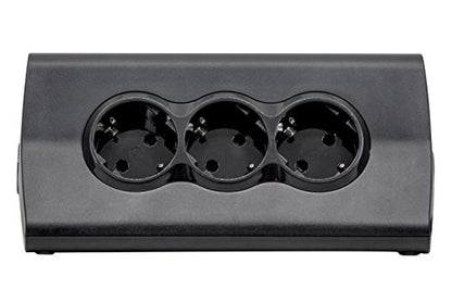 LEGRAND, 694811 3-Way Power Strip with Integrated Tablet / Mobile Phone / Smartphone Holder and 2-Port USB Charging Station for iPhone iPad Samsung Huawei On/Off Switch Extension Cable 1.5 m