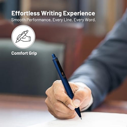 Everyman Midnight Super Matte Mini Click Pen | Compact Refillable 0.7mm Gel Pen with Premium Grip | Pocket-Size Metal EDC Pen for Travel, Office, Journaling & Everyday Writing - color: Midnight, style: Mini Click