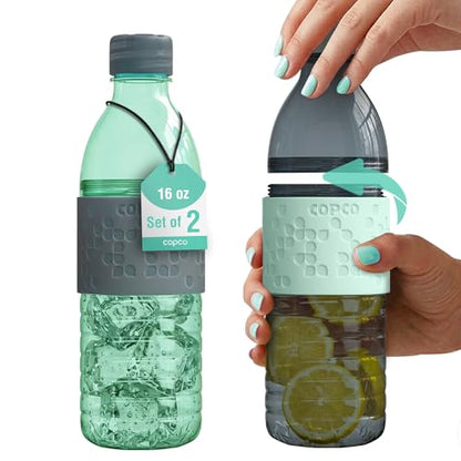 Copco Hydra Water Bottle 16.9 oz - Blue/Gray, Set of 2 - color: Blue/Gray