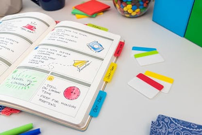 Post-it Tabs, 1 in, Solid, Red, Yellow, Blue, 22 Color, 66 Tabs/On-the-Go Dispenser (686-RYB)