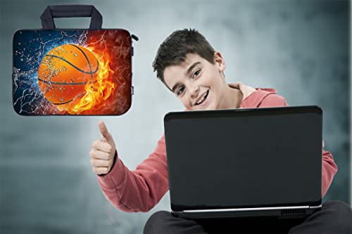 AMARY Laptop Sleeves 11.6" 12" Laptop Handle Bag Neoprene Notebook Carrying Pouch Chromebook Sleeves case (Hot Basketball) - color: Hot Basketball