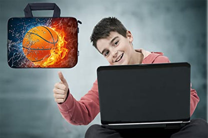 AMARY Laptop Sleeves 11.6" 12" Laptop Handle Bag Neoprene Notebook Carrying Pouch Chromebook Sleeves case (Hot Basketball) - color: Hot Basketball