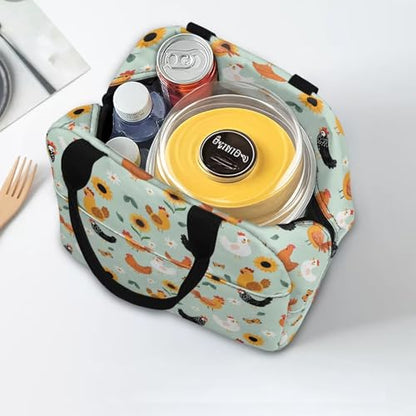 Cute Chicken Kids Lunch Box Portable Leakproof Large Capacity Thermal Picnic Cool Bags Multifunctional for School Picnic Travel Hiking Camping - color: Cute Chicken