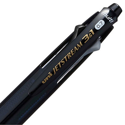 Uni Jetstream Multi Pen 0.7mm Ballpoint Pen and 0.5mm Mechanical Pencil, Black Transparent Body (MSXE460007T24) - style: Black Transparent Body