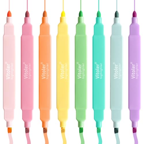 Piochoo Highlighters Assorted Colors,8Pcs Bible Highlighters,Cute Assorted Colors Highlighter, Pastel Set - color: Pink Colors D
