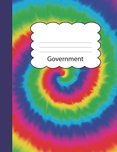 Government: Tie Dye Large Blank Primary Handwriting Learn to Write Practice Paper | Creative Blue Purple Red Orange Yellow Green Tye Die Cover | ... Learning | Use Imagination to Create Tales