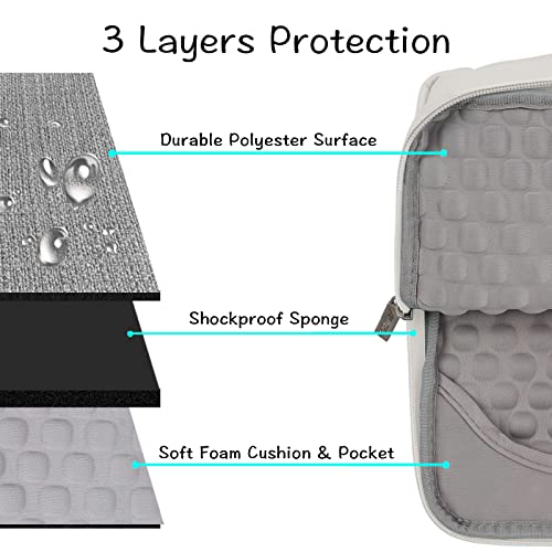 MOSISO Laptop Case 13.3 inch, 13.3 inch Laptop Sleeve with Handle | Compatible with MacBook Air/Pro 13/Pro 14, HP Dell ASUS Lenovo, Polyester Multifunctional Computer Bag, Gray - color: Gray, size: 13.3 inch