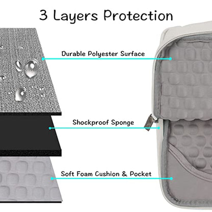 MOSISO Laptop Case 13.3 inch, 13.3 inch Laptop Sleeve with Handle | Compatible with MacBook Air/Pro 13/Pro 14, HP Dell ASUS Lenovo, Polyester Multifunctional Computer Bag, Gray - color: Gray, size: 13.3 inch