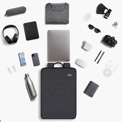 ZINZ Slim & Expandable Laptop Backpack Water Resistant Backpack Travel Backpack Compatible with MacBook Air/Pro/Neo 13-14 inch, XPS 13/14, Surface 13.5" and Most 13-14 Notebooks，B01K01 - color: B01k01, size: 13"-14"