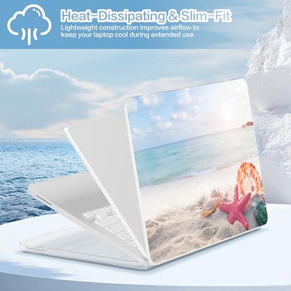 Teryeefi for New MacBook Neo 13 inch 2026 Release Model A3404, Sleek Hard Shell Cover, Keyboard Skin, Screen Protector & USB-C Adapter (Beach) - color: Beach