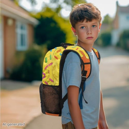Ice Cream Basketball 3PCS Backpacks for Boys Girls, 3 in 1 School Bag with Insulated Lunch Box Pencil Case for Middle High School Students - color: Ice Cream Basketball