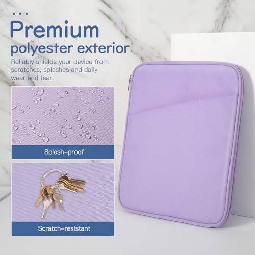 Dadanism 9-11 Inch Tablet Sleeve Bag Carrying Case, Grey Purple | Fits iPad (A16) 11th Gen 11", iPad 10th Gen 10.9" Air 5/4, iPad Air M4/Pro 11", iPad 9/8/7th 10.2", Galaxy Tab A11+ Plus 11" - color: Gray Purple, size: 9-11 inch