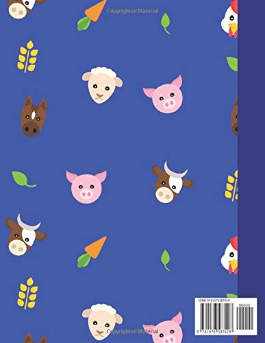 Homeschool: Animal Farm Large Blank Primary Handwriting Learn to Write Practice Paper | Creative Horse Sheep Pig Cow Carrot Livestock Farming & Zoo ... Learning | Use Imagination to Create Tales