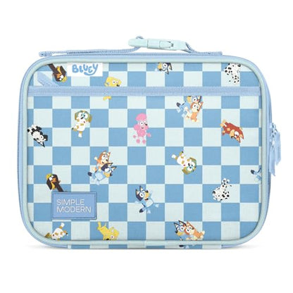 Simple Modern Bluey Kids Lunch Box & Insulated Lunch Bag for School | Hadley Cute Lunch Box for Girls, Boys, Toddlers | Fits Bento Box, Lunch Containers | Small Lunch Bag | Checkmate - color: Bluey: Checkmate