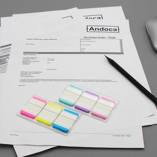 Extra Thick Tabs Flags Assorted Bright, 1 x 1.5 in Sticky Tabs, Lined, Easy to Post, 4 On-The-Go Dispensers/Pack, 44 Tabs/Color, 264 Pages Total