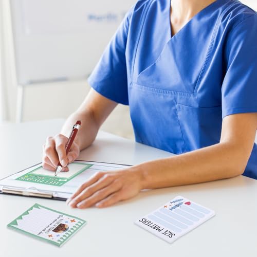 Geyee 24 Pcs Fun Nurse Sticky Notes with Funny Pens 3 x 4 Inch to Do List Notepads with Sayings Pen for Coworkers Nurse Teacher Employee Office Staff Work Team Appreciation Gifts - style: Fun Nurse
