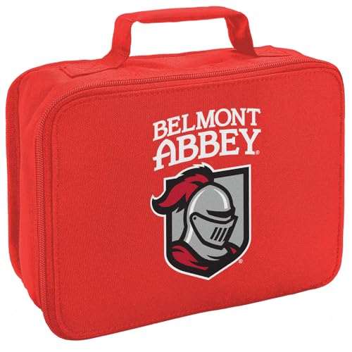 Campus Lab Belmont Abbey College Primary Logo Insulated Soft Sided Lunch Box - Reusable Lunch Bag For School Office Work, BPA Free, Red - color: Belmont Abbey College