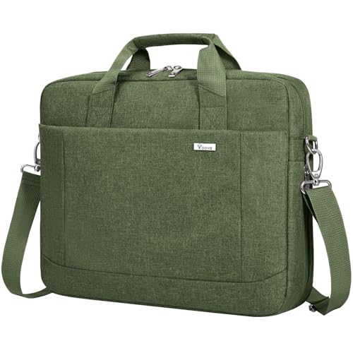 Voova Laptop Bag Case 15 15.6 16 Inch, Computer Sleeve Messenger Bag with Shoulder Strap Expandable Waterproof Business Briefcase for Men Women to Work Travel School, Fit 14-16 Inch Laptop, Army Green - color: Army Green, size: 14-15.6 Inch