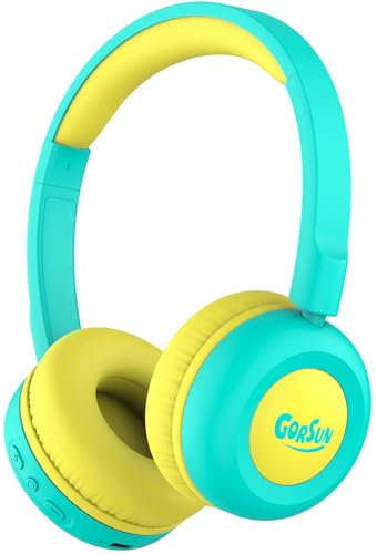 Kids Bluetooth Headphones,Toddler Headphones with Microphone,85dB Volume Limited,Bluetooth 5.4 Twistable Lightweight Kids Wireless Earphones for Boy Girl Tablet Travel School - color: Green