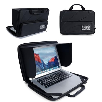 Laptop Sun Shade Bag for 15.6 Inch,Chromebook Protective Sleeve Case Blocks Sunlight with Portable Shield Cover for Working Outside,Protects Privacy, Anti-Glare, Computer Hard Shell (Patent Pending) - size: 14.2-15.6inch