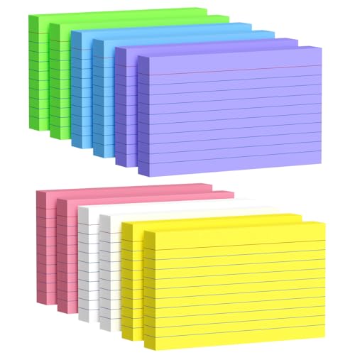 Index Cards 3x5 Inch, 600sheets, Flash Cards,Ruled Lined Colored Note Cards Paper For Studying, Schools Supplies, College, Office And Home Organization, Note Taking Supplies - color: Multicolor-12
