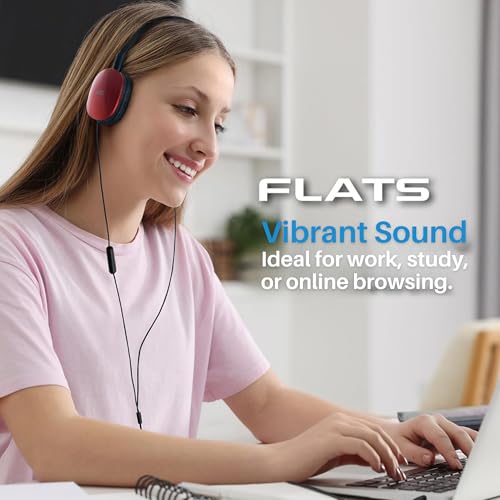 JVC HAS160R Flat Headphones - Red, One Size - color: Red, style: No Mic