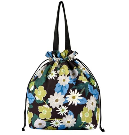 Double-Handle Lunch Bag, Insulated Waterproof Reusable Tote for Women/Students, Fits 2 Bento Boxes + Water Bottle - Ideal for School/Office/Picnic(Daisy) - color: Daisy