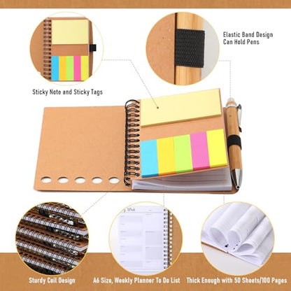 10 Sets Inspirational Notebooks Bulk Back to School Spiral Notebook with Notepad and Bamboo Pen Team Appreciation Gift for Office Teacher Employee Social Worker Student (May You Be Proud) - style: May You Be Proud