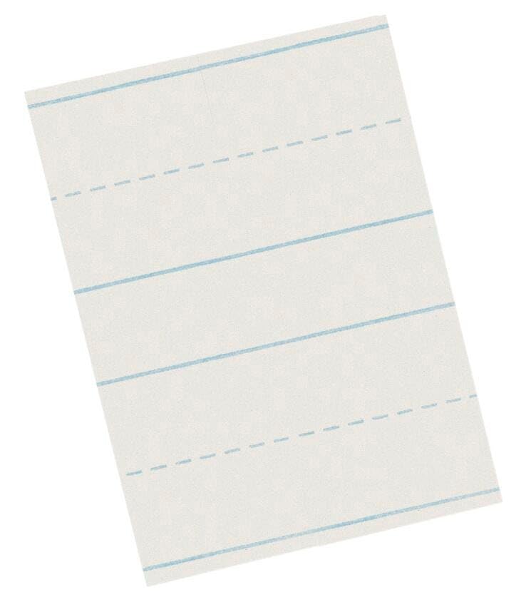School Smart Skip-A-Line Ruled Writing Paper, 3/4 Inch Ruled Long Way, 11 x 8-1/2 Inches, 500 Sheets - size: 11" x 8.5" - 3/4" Ruled