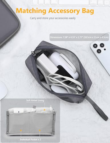 HYZUO 15-16 Inch Hard Shell Case Laptop Sleeve for MacBook Pro 16 M5/M4/M3/M2/M1 Pro/Max A3428 A3429 2026-2019, MacBook Air 15 M5/M4/M3/M2 2026-2023, 15" Surface Laptop, Razer Blade 15, Space Gray - color: Space Gray, size: 15-16 Inch