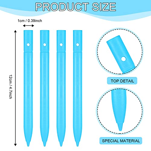 Flutesan 4.5 Inch LCD Writing Tablet Pen Replacement 4 Pcs Kids Stylus Pen for Drawing Tablet Doodle Pad with 4 Hanging Rope(Light Blue) - color: Blue