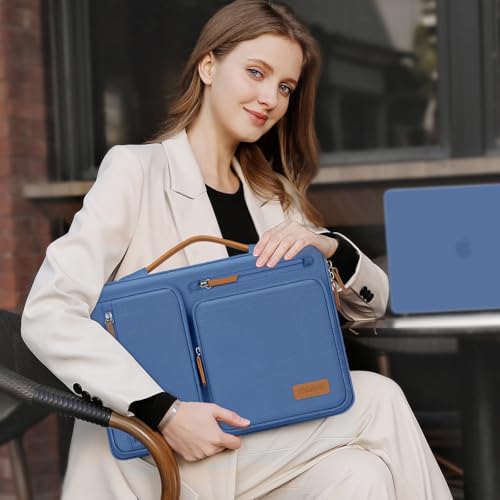 MOSISO 360 Protective Laptop Case 13.3 inch, 13-13.3 inch Laptop Sleeve | Compatible with MacBook Air/Pro 13 / Pro 14,HP Dell Acer ASUS, Side Open Carrying Case with 4 Zipper Pockets, Cadet Blue - color: Cadet Blue, size: 13.3 inch