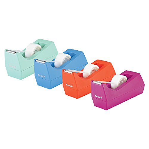 Scotch® 100% Recycled Desk Tape Dispenser, Assorted Colors