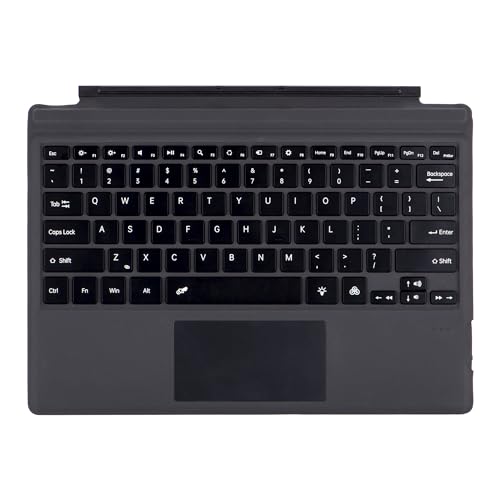 Type Cover for Microsoft Surface Pro 7+ / Pro 7/6 / 5/4 / 3, 12.3 inch, Ultra-Slim Wireless Bluetooth Tablet Keyboard with Multi Touchpad (Black) - color: Black