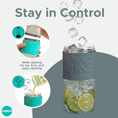 Copco Hydra Water Bottle 16.9 oz - Gray & Teal, Set of 2 - color: Gray/Teal