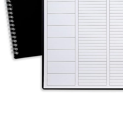 TRU RED Weekly Planner, 8.5" x 11", Black, Undated Weekly Layout for Scheduling, Goal Tracking & Task Planning — Letter‑Size Notebook Planner - style: 1 Pack