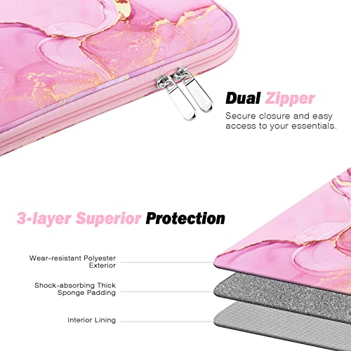 MoKo 9-11 Inch Tablet Sleeve Bag Carrying Case with Accessory Pocket | Fits iPad Air 11-inch M4, iPad Pro 11-inch M5, iPad A16 11-inch, iPad 10/9/8/7th and Tab S9/S8 11-inch, Cloudy Pink - color: Cloudy Pink, size: 9-11 Inch