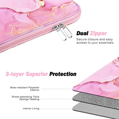 MoKo 9-11 Inch Tablet Sleeve Bag Carrying Case with Accessory Pocket | Fits iPad Air 11-inch M4, iPad Pro 11-inch M5, iPad A16 11-inch, iPad 10/9/8/7th and Tab S9/S8 11-inch, Cloudy Pink - color: Cloudy Pink, size: 9-11 Inch