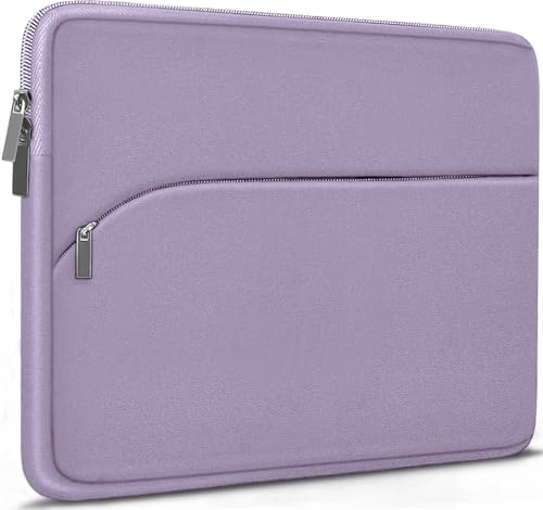 Laptop Sleeve Case 13.3 inch, Portable Monitor Protective Laptop Case with Front Pocket Computer Bag Compatible with MacBook Air Pro 13.3 inch 14 inch, Dell, HP, Lavender - color: Lavender, size: 13.3 Inch