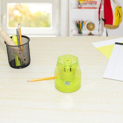 Westcott iPoint® GEM Battery Pencil Sharpener, Neon Green (00577) - color: Neon Green
