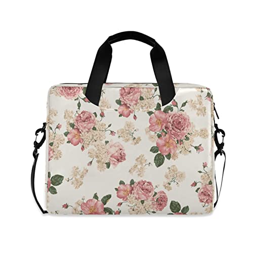 Beautiful Roses Vintage Floral Laptop Case, 15.6 inch | Laptop Bag, Waterproof Laptop Sleeve, Protective Briefcase, For Women Men - color: Beautiful Roses Vintage Floral