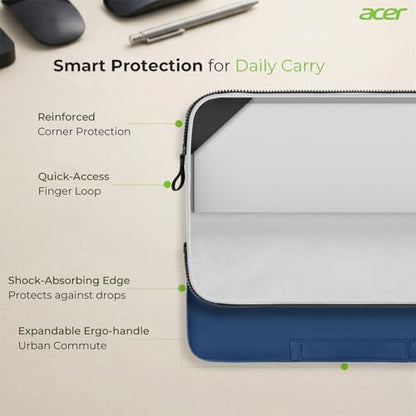13.3-14 inch Laptop Sleeve Case Protective Briefcase Computer Bag, Blue | Waterproof Polyester, Fits Most Laptop Models, Shockproof Interior, Smooth Zippers, Slim Profile - color: Blue, size: 14inch