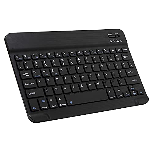 Ultra-Slim Bluetooth Keyboard Portable Mini Wireless Keyboard Rechargeable for Apple iPad iPhone Samsung Tablet Phone Smartphone iPadOS iOS Android (10 inch Black) - color: 10 inch Black