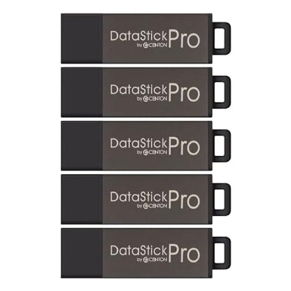 Centon DataStick Pro USB 2.0 Flash Drive 8GB x 5, Grey - style: 8 GB (Pack of 5)