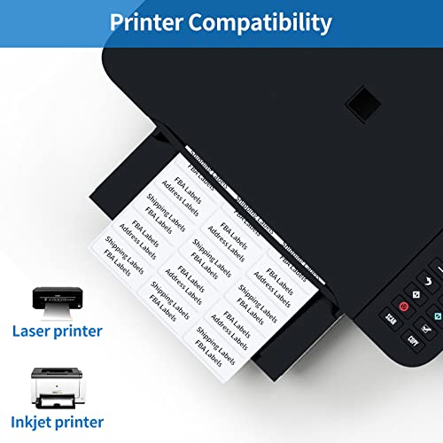 BESTEASY 30-up 500 Sheets 1" X 2-5/8" Address Shipping Labels for Laser and Inkjet Printers, FBA Product Labels (15000 Labels) - size: 500 sheets, style: 30 up-1"x2-5/8"