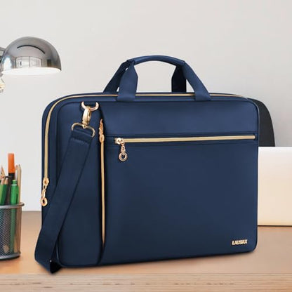 Laptop Case Bag Women Men Computer Sleeve Compatible with MacBook/Dell/HP/Acer/ASUS/LG, Waterproof Shoulder Carrying Briefcase, Blue, 14-14.5 Inch - color: Blue, size: 14 inch