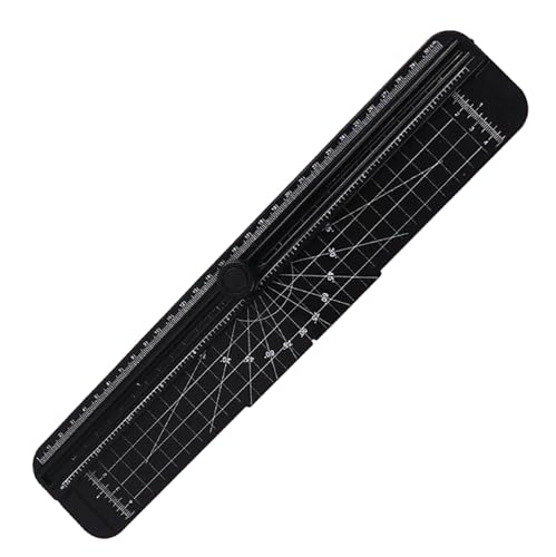 Semme Cutter Portable and Precise Sliding Trimmer for Scrapbooking Journals and Cards Lightweight and Versatile (Black) - color: Black