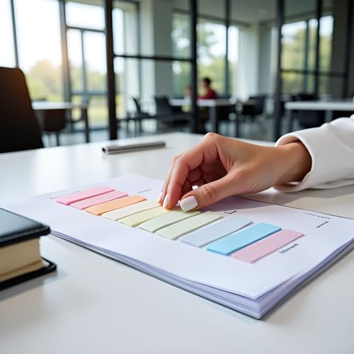 200 Pcs Sticky Index Tabs,Writable and Repositionable Book Flags Tabs Strip,Page Markers Notes Tabs Index Tabs for Page Marking Classify File,Self-Stick Notes Notebooks and Writing Pads (Pink) - color: Pink