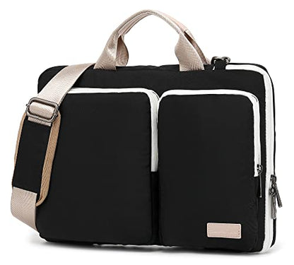 360° Protective Laptop Shoulder Bag Sleeve Case For MacBook Air 15 inch and 15 inch-15.6 inch Laptop (Black) - color: Black, size: 14 inch