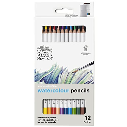 Winsor & Newton Studio Collection 아티스트 연필, 수채화 연필, 12개 세트 - style: 수채화 연필 12개